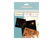 Avenue Mandarine Graffy Scratch - Jeu de cartes à gratter et de pochoirs - 400 g - 24 feuilles