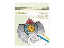 Graffy Pop Mandala 3D, Animals of the savannah - livre à colorier (relié par spirale)