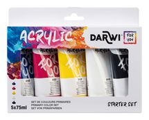 Darwi For You - Peinture acrylique - Starter Set primaire 5x75ml 
