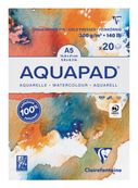 Clairefontaine - Aquapad - bloc encollé - A5 - 20 feuilles - 300g