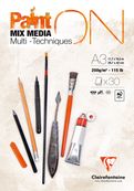 Clairefontaine - PaintON - bloc encollé - A3 - 30 feuilles - 250g