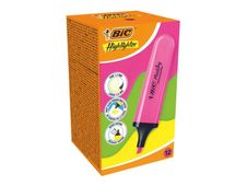 BIC Highlighter Flex - Surligneur - rose néon - encre à l'eau - 4.6 mm (pack de 12)
