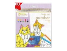 Avenue Mandarine Graffy Pop Number - Paint by number book - chats - 24 feuilles