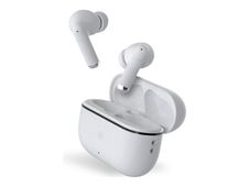 Force Play III - Écouteurs sans fil avec micro - intra-auriculaire - Bluetooth - Suppresseur de bruit actif - blanc