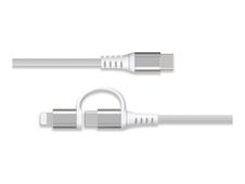 Force Power Lite - Câble USB - 24 pin USB-C (M) pour Lightning, 24 pin USB-C (M) - 3 A - 1.2 m - Prise en charge de Power Delivery, câble renforcé, solide - blanc
