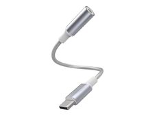 Force Power Lite - USB-C vers adaptateur de prise casque - 24 pin USB-C mâle pour mini-phone stereo 3.5 mm femelle - blanc - câble renforcé