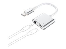 Force Power Lite - USB-C vers jack de casque / adaptateur de charge - 24 pin USB-C mâle pour 24 pin USB-C, jack mini femelle - blanc
