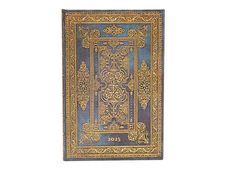 Paperblanks Luxe Design - Agenda - 2025 - semainier - reliure piquée - mini - 95 x 140 mm - 160 pages - papier crème - blue luxe - couverture bleue