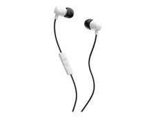 Skullcandy Jib - Écouteurs filaire avec micro - intra-auriculaire - isolation acoustique - blanc/noir