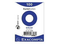 Exacompta - Fiches Bristol - A8 - blanc - uni (pack de 100)