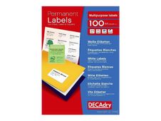 DECAdry - Papier - adhésif permanent - blanc - 99.1 x 67.7 mm - 142 g/m² - 800 étiquette(s) (8 feuille(s) x 100 étiquettes permanentes