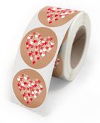 Etiquettes MY LOVE diamètre 4cm - rouleau de 500