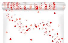 Polypro imprimé Blanc et rouge LOVE 0,80 x 120 m