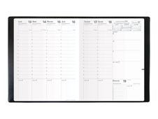 Quo Vadis Planning SD Impala - Agenda - semainier - 180 x 240 mm - papier blanc - couverture noire - plastique