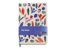 Miquelrius LEAVES IN THE WIND - Cahier de notes - A5 (148 x 210 mm) - 80 feuilles / 160 pages - blanc - pointillé - carton recouvert de tissu