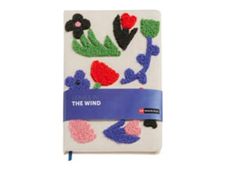 Miquelrius LEAVES IN THE WIND - Cahier de notes - A5 (148 x 210 mm) - 80 feuilles / 160 pages - papier blanc - uni - couverture beige - carton recouvert de tissu