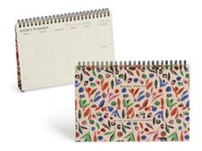 Miquelrius LEAVES IN THE WIND - Planificateur hebdomadaire - semainier - reliure à anneaux métalliques - 150 x 211 mm - 88 feuilles - ivoire - carton recouvert de papier et de plastique