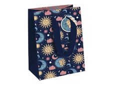 Clairefontaine - Sac cadeau - moyen - 21.5 cm x 10.2 cm x 25.3 cm - bleu