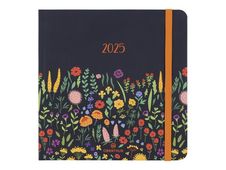 Oberthur Anahita - Agenda - 2025 - carré - 165 x 165 mm - 128 pages -  blanc - countryside -  noire