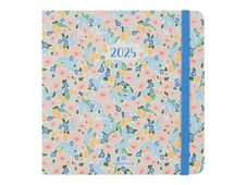 Oberthur Anahita - Agenda - 2025 - semainier - carré - 165 x 165 mm - 128 pages -  blanc - pastel -  bleu ciel