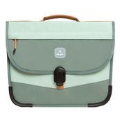 Cartable scolaire Léo - 38 cm - 2 compartiments - kaki - Biopic