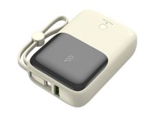 Prestico PB10K - Banque d'alimentation - 10000 mAh - 22.5 Watt - 3 A - PD - 4 connecteurs de sortie (2 x USB-C, USB, Lightning) - jaune