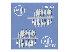 Schulcz - Détail du modèle - 20 pièces - silhouette figures - 36 mm - blanc
