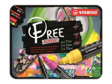 STABILO FREE INITIATION - 11 Marqueurs - permanent - couleurs assorties - opaque - encre acrylique à base d'eau