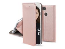 JAYM - Étui à rabat pour téléphone portable - faux cuir polyuréthane - rose gold