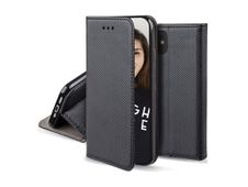 JAYM - Étui à rabat pour téléphone portable - magnétique - noir