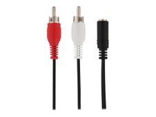 T'nB - Câble audio - prise audio de 3,5 mm (F) vers RCA (M) - 2 m - noir