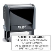 Tampon personnalisé avec 5 lignes - zone d'impression 58 x 22 mm - Trodat Printy 4913 gris