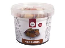 Rayher - Mosaicen céramique - 200 pièces - carré - 2 x 2 cm - 800 g - naturel 