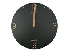 Unilux - Horloge - montage mural - 30 cm - noir, or