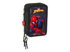 SAFTA - Portalápices - triple, 37 pcs - Spider-Man "Attack"
