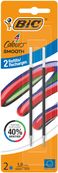 BIC 4 Couleurs Smooth - Recharge - bleu - 1 mm - moyen (pack de 2)