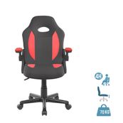 Fauteuil de bureau JUNIOR FLIP - avec accoudoirs - noir et rouge