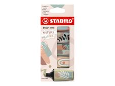 STABILO BOSS MINI Naturevibes - Marcador - verde barro, verde tierra, siena, beige, gris cálido - tinta al agua - 2-5 mm (paquete de 5)
