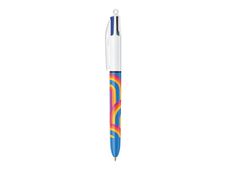 BIC 4 Couleurs Decors - Stylo bille 4 couleurs - noir, bleu, rouge, vert - 1 mm - moyen - rétractable