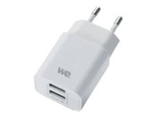 WE - Chargeur universel - 10 Watt - 2.1 A - 2 connecteurs de sortie (USB)