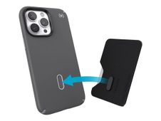 Speck - Porte-cartes de visite pour 3 cartes de crédit - with clicklock - compatibilité avec MagSafe - noir - pour Apple iPhone 14, 14 Pro, 14 Pro Max, 15, 15 Pro, 15 Pro Max