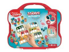 Maped Creativ - Ensemble de timbre d'artisanat - 26 pièces - alphabet - rouge, orange, jaune, vert foncé, vert clair