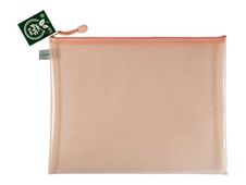 FolderSys - Valisette à fermeture éclair - pour A4 (210 x 297 mm) - transparent pastel apricot