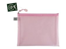 FolderSys - Valisette à fermeture éclair - pour A5 (148 x 210 mm) - transparent pastel red