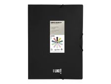 Grafoplas I Like! - Carpeta de 3 solapas - para Folio - negro