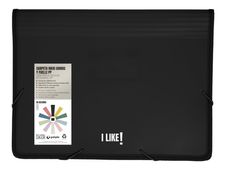 Grafoplas MAXI I Like! - Cartera de documentos - ancho de la espina: 80 mm - para A4 Plus, Folio - negro