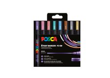POSCA – Lot de 8 marqueurs permanents – Couleurs métallisées
