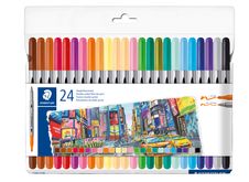 Staedtler Design Journey – 24 feutres de coloriage double pointe 1 mm et 3 mm