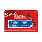 SHARPIE CREATIVE MARKERS feutres acrylique - Pointe ogive - Rouge - Lot de 6