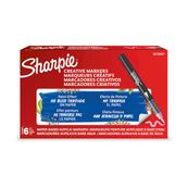 SHARPIE CREATIVE MARKERS feutres acrylique - Pointe pinceau - Rose - Lot de 6